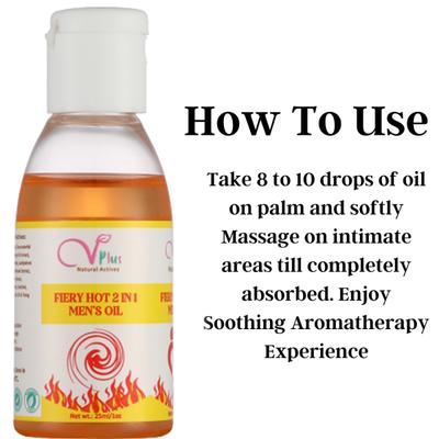 Vigini Fiery Hot 2 In 1 Men's Oil 25ml - Intimate Oil