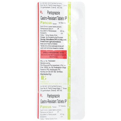 PANCUS 40 Tablet 10's - Ulcer/Reflux/Flatulence-Aaa