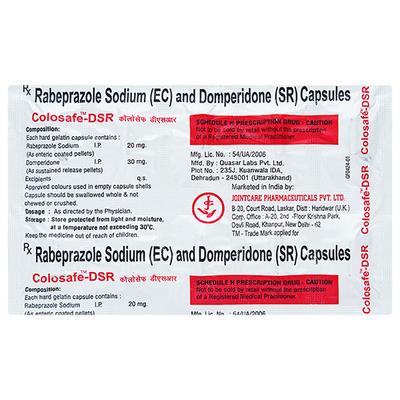 COLOSAFE DSR Capsule 10's - Ulcer/Reflux/Flatulence-Aaa