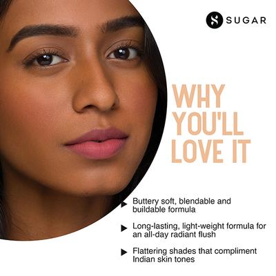 SUGAR Cosmetics Contour De Force Mini Blush - 02 Pink Pinnacle (Deep Rose) 4 gm - Blushes