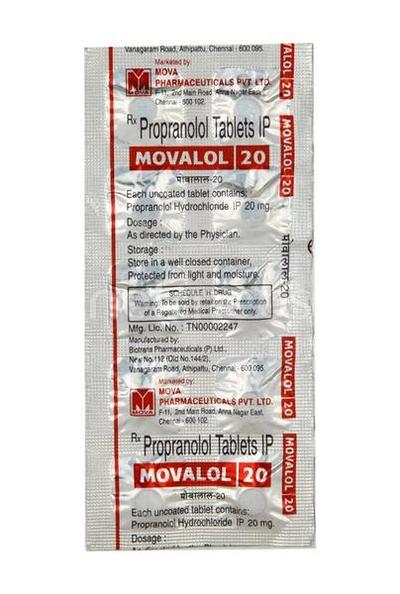 Movalol 20mg Tablet 10'S - Hypertension-Bet