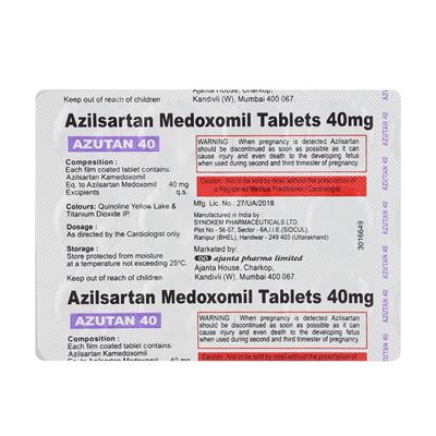 AZUTAN 40mg Tablet 15's - Hypertension-Ang