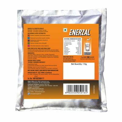ENERZAL ORANGE FLAVOUR Powder 1000gm - Energy Drinks