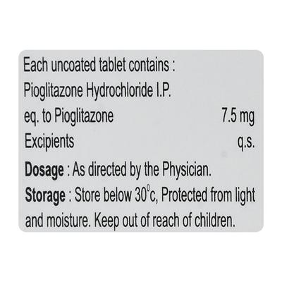 Piopar 7.5mg Tablet 30'S - Diabetes-Ant