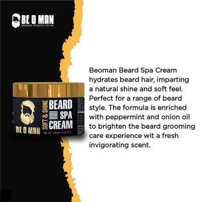 Be O Man Beard Spa Cream - Soft & Shine 100 gm - Beard Cream