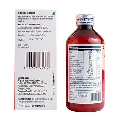 Zys-Co-Min Immunity Booster Liquid - Orange Flavour 200 ml - Vitamin C
