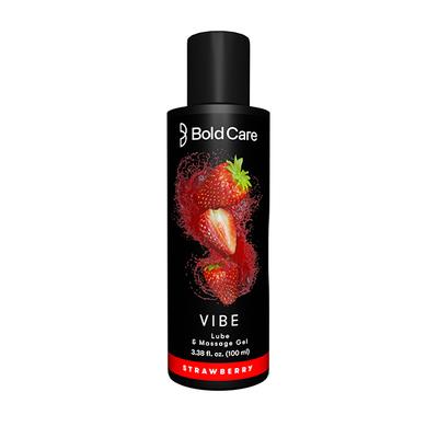 Bold Care Vibe Intimate Lube and Massage Gel - Strawberry 100 ml - Flavoured Lubes