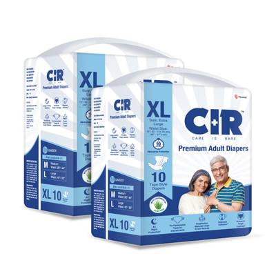 CIR Premium Adult Diapers (XL) (Pack of 2 x 10's) - Adult Diapers & Pads