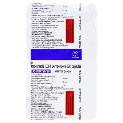 ASIDITA 20/30 Capsule 10's - Ulcer/Reflux/Flatulence-Aaa