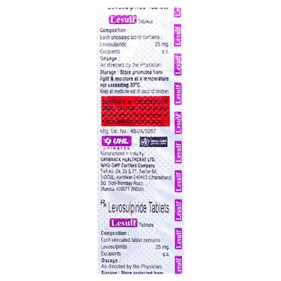 LESULF Tablet 10's - Ulcer/Reflux/Flatulence-Aaa