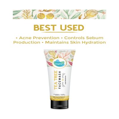 Vegetal Acne Prevention Gel Face Wash - Tea Tree 100 ml - Face Wash & Cleansers