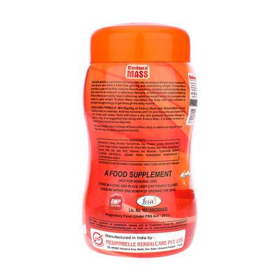 Endura Mass Weight Gain Powder - Kesar Pista Flavour 500 gm - Weight Gain