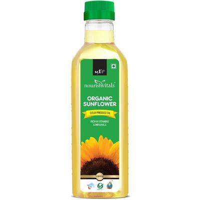 NourishVitals Organic Sunflower Cold Pressed Oil 1 litre - Health Products