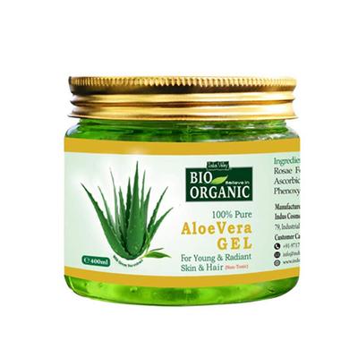 Indus Valley Bio Organic Skin & Hair Gel - Aloevera 400 ml - Personal Care (Ayush)
