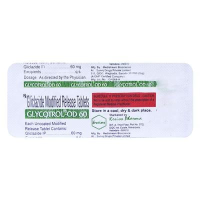 GLYCOTROL OD 60 Tablet 10's - Diabetes-Ant