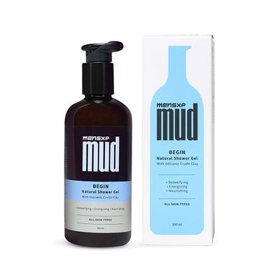 MensXP Mud Begin Natural Shower Gel - Volcanic Crude Clay 300 ml - Shower Gels & Body Wash