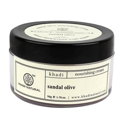 Khadi Natural Nourishing Cream - Sandal & Olive 50 gm - Face Creams
