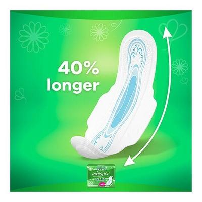 Whisper Ultra Clean Wings (XL plus) Sanitary Pad 15's - Sanitary Napkins