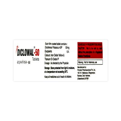DICLOWAL 50 Tablet 10's - Pain relief-Nsa