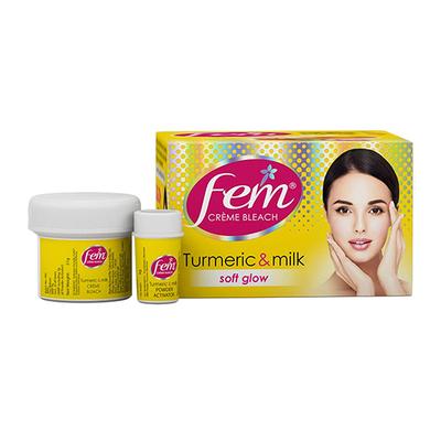 Fem Creme Bleach - Turmeric & Milk 24 gm - Face Bleach