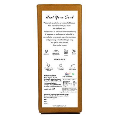 Tea Treasure Caffeine Free Tea Leaves - Chamomile 30 gm (Bottle) - Teas