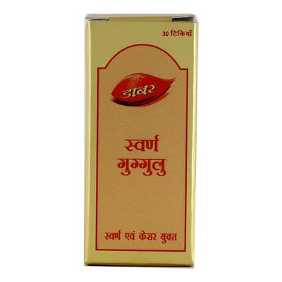 Dabur Swarna Guggulu with Gold & Kesar Tablet 30's - Speciality Medicines