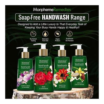 Morpheme Remedies Anti Bacterial Hand Wash - Rose & Geranium 250 ml - Hand Wash & Soaps