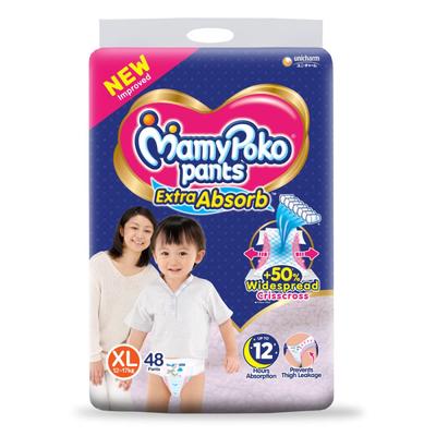 MamyPoko Pants Extra Absorb Diapers (XL) 48's - Diapers & Wipes