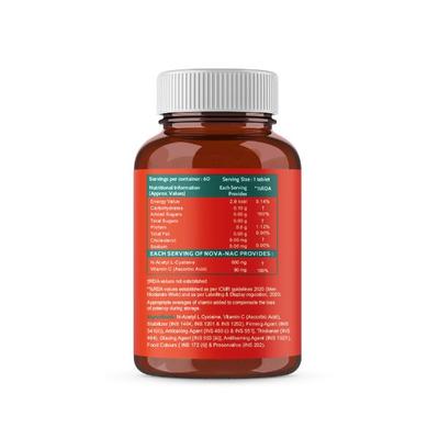CF Nova NAC N-Acetyl L Cysteine 600 mg + Vitamin C Tablet 60's - Amino Acids