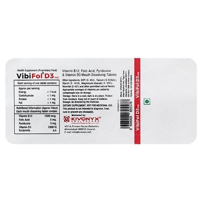 VIBIFOL D3 MD Tablet 10's - Supplements-Vam