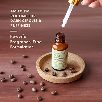 Nature Trail AM to PM Under Eye Serum with Caffeine, Matcha Green Tea, Vit C, Hyaluronic Acid 30 ml - Under Eye Creams & Serums