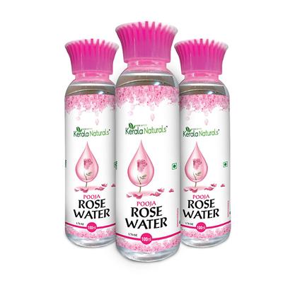 Kerala Naturals Rose Water (Pack of 3 x 100 ml) - Personal Care (Ayush)