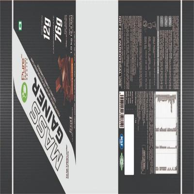 Pure Nutrition Mass Gainer Protein Powder - Chocolate Flavour 1 kg - Whey Proteins