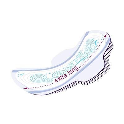 Bella Perfecta Ultra Night Sanitary Napkins Covered with Silky Drai 14's (XXL) - Sanitary Napkins