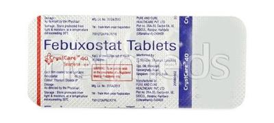 Crystcare 40mg Tablet 10'S - Gout