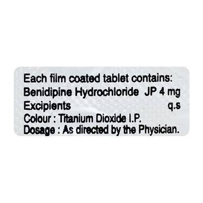 BENIPEL 4mg Tablet 10's - Hypertension-Cal