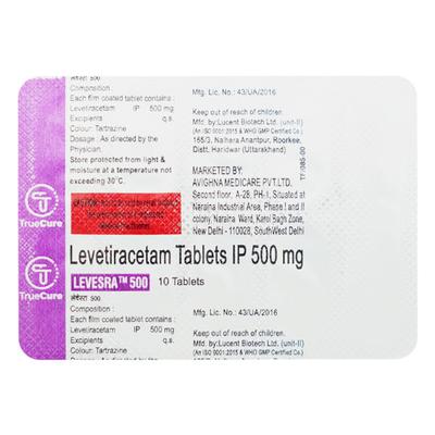 LEVESRA 500 Tablet 10's - Epilepsy/Convulsion-Ant