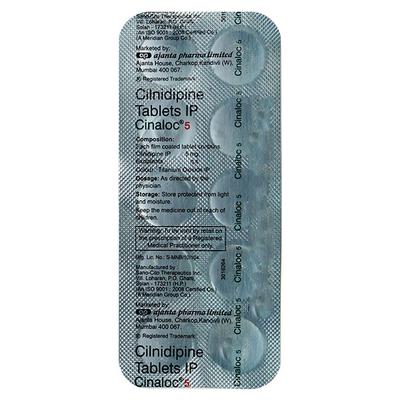CINALOC 5mg Tablet 10's - Hypertension-Cal