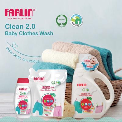 Farlin Clean 2.0 Baby Clothes Wash Liquid 1 litre - Baby Detergents
