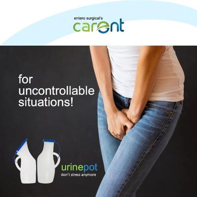 Carent Portable Safe Plastic Urine Pot with Cap 1's - Urology Supplies