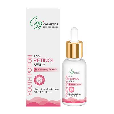 CGG Cosmetics Retinol 2.5%- Hyaluronic Acid- Niacinamide & Aloe Vera Facial Serum - Wrinkle Serum 30 ml - Face Serum