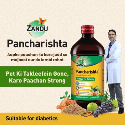 Zandu Pancharishta Digestive Tonic (For Diabetics) 650 ml - Digestive Care