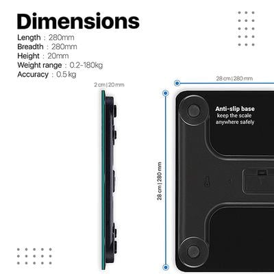 Vandelay Spirit Series Body Weighing Scale - White Marble - Weighing Scale