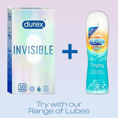 Durex Invisible Super Ultra Thin Condoms for Men 10's - Plain/Flavoured Condoms
