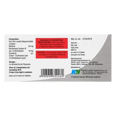 BILATIS M Tablet 10's - Allergies-Ant