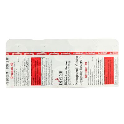 DIVAPAN 40 Tablet 10's - Ulcer/Reflux/Flatulence-Aaa