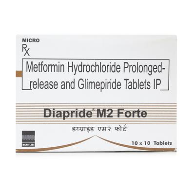 Diapride M2 Forte Tablet 10'S - Diabetes-Ant