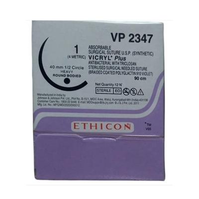 Johnson & Johnson Ethicon Vicryl Plus Absorbable Surgical Suture (90 cm) (VP2347) 1's - Bandages & Dressings