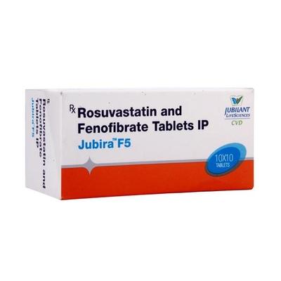 Jubira F 5mg Tablet 10'S - High Cholesterol-Dys
