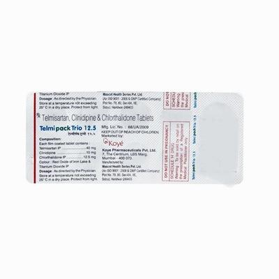 Telmipack Trio 40/10/12.5mg Tablet 10'S - Hypertension-Ang